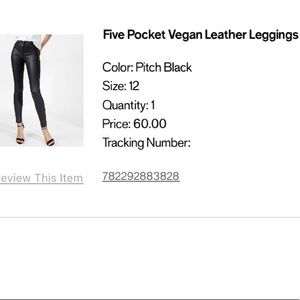 express five pocket vegan leather leggings